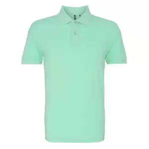 image of Asquith & Fox Mens Plain Short Sleeve Polo Shirt (S) (Mint)