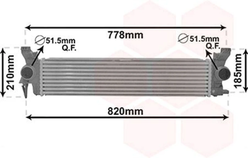 Image of VAN WEZEL Intercooler VAN WEZEL 30014704