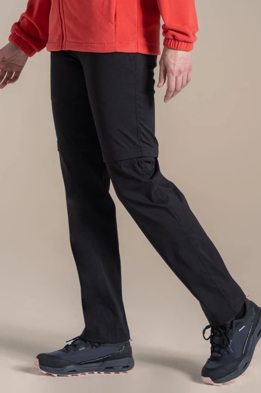 Image of Craghoppers Womens Kiwi Pro III Convertible Water Repellent Anti-Insect Trousers in Black Size: 8 Black Female 8