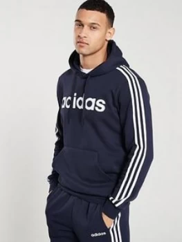 Image of Adidas 3 Stripe Essential Over Head Hoodie - Ink
