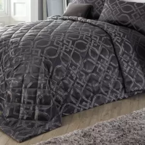 Image of Laurence Llewelyn-Bowen Tie The Knot Slate Bedspread Grey