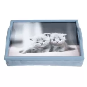 image of Aidapt Wooden Lap Tray with Cushion - 10x40x30cm