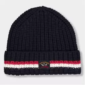 Paul And Shark Stripe Beanie - Blue