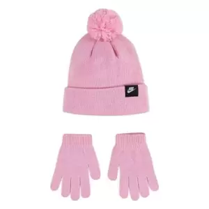 Image of Nike Futura Bobble Hat and Glove Set - Pink