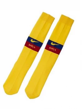 image of Nike Kids Barcelona 19/20 Away Socks - Yellow