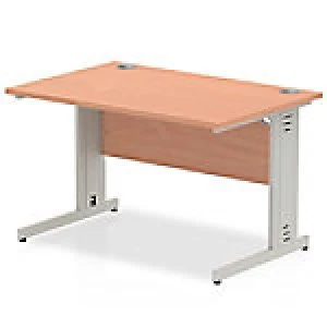 image of Impulse Cable Managed 1200 Rectangle Desk Beech