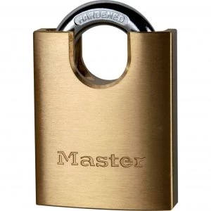 image of Masterlock Solid Brass Padlock and Closed Shackle 50mm Standard