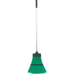 Yard Broom with Aluminium Handle Green