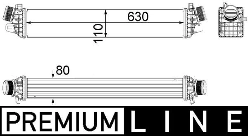 Image of Intercooler MAHLE CI 258 000P