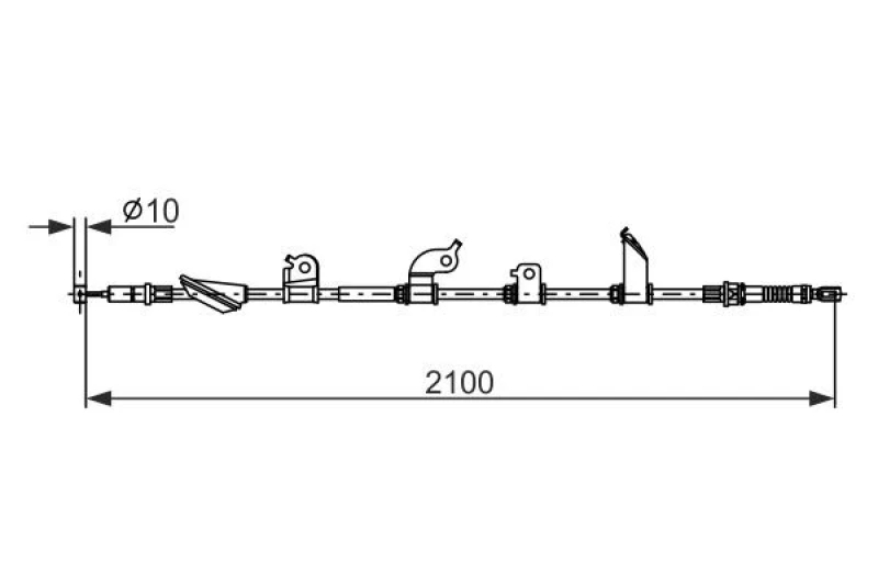 Image of Bosch 1 987 482 913 Brake Cable 1848mm Cable,parking brake (124)