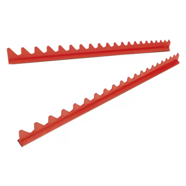 Image of Genuine SEALEY WR02 Sharks Teeth Spanner Rack Magnetic 2pc