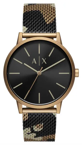 image of Armani Exchange AX2754 Mens Black Dial Camouflage Steel Watch