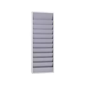 Image of EICHNER Planning board, with 10 rails, double row, HxWxD 1280 x 554 x 74 mm, grey