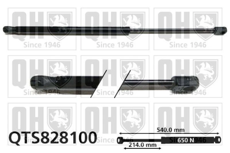 Image of QUINTON HAZELL Tailgate strut QUINTON HAZELL QTS828100