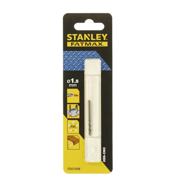 image of Stanley Fatmax Bullet Metal Drill Bit 1.5mm - STA51008-QZ