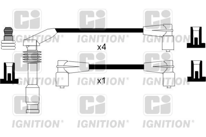 Image of QUINTON HAZELL Ignition lead set QUINTON HAZELL XC761