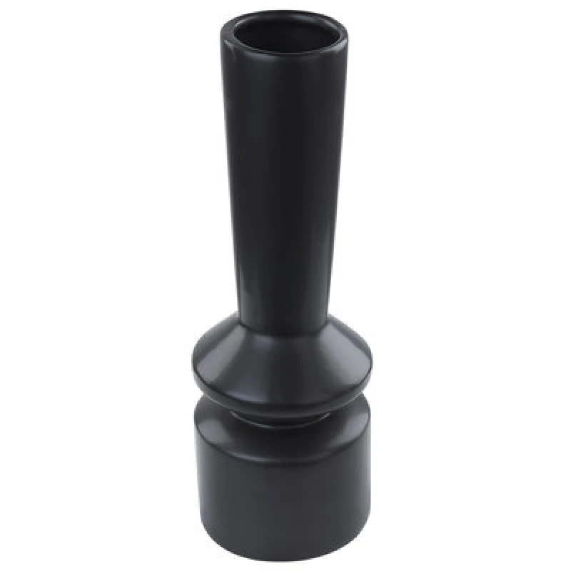 Image of Beliani Flower Vase Peania Ceramic 30 Cm Black