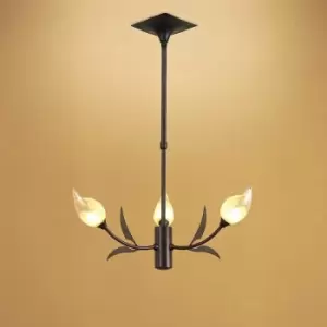 Image of Hollet Telescopic Pendant Light 3 G9 Bulbs, Brown/Oxidized Black