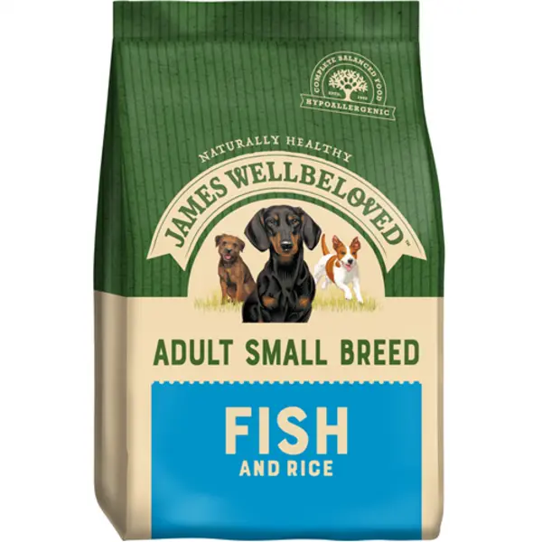 image of James Wellbeloved Adult Small Breed Fish Dog Food 7.5kg