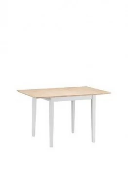 image of Julian Bowen Rufford 120 Cm 2 Tone Extending Dining Table - Ivory/Natural