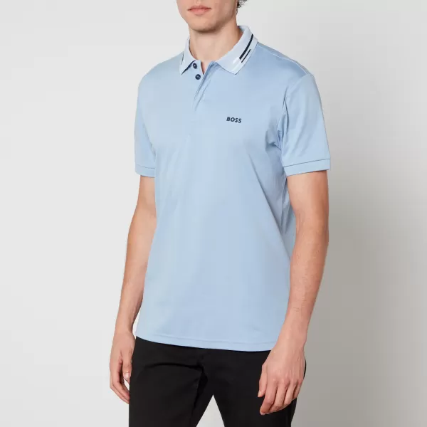 Image of BOSS Green Paddy 1 Cotton-Jersey Polo T-Shirt - L