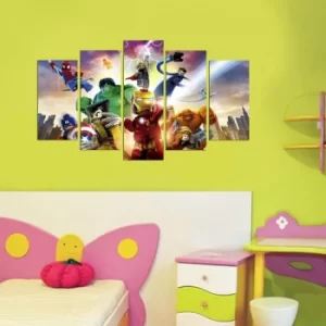 Image of 5MDFCO-13 Multicolor Decorative MDF Painting (5 Pieces)