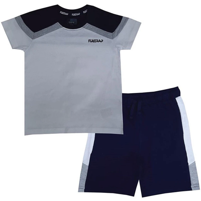 Image of Firetrap Short Sleeve T-Shirt Set Infant Boys - Blue Blue 2 - 3 Years