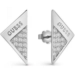 Ladies Guess Rhodium Plated Revers Earrings