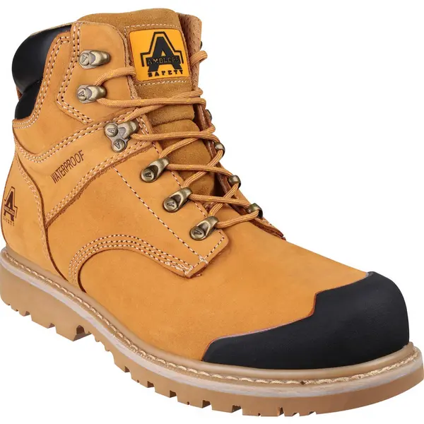 image of Amblers Mens Safety FS226 Goodyear Welted Waterproof Industrial Safety Boots Honey Size 8