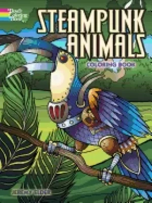 Image of steampunk animals coloring book