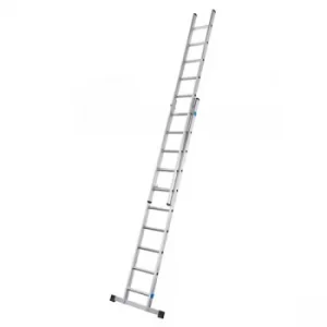 image of Zarges 44820 Double Extension Ladder with Stabiliser Bar 2-Part D-...