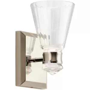 Image of Quintiesse Kichler Kayva Integrated LED Wall Lamp Polished Nickel, 3000K, IP44