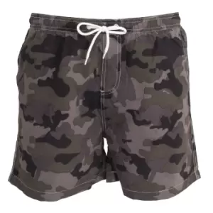 Image of Tom Franks Mens Camo Printed Swim Shorts (M) (Camo)