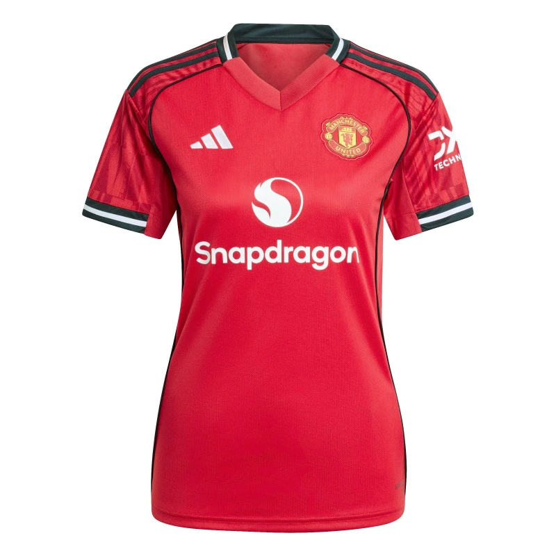 Image of adidas Manchester United Home Shirt 2025 2026 Womens Red female 12 (M)