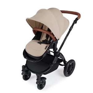 image of Ickle Bubba Stomp V3 i-Size Travel System with Isofix Base - Sand on Black with Tan Handles