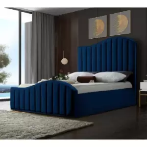 Image of Magnifik Bed Double Plush Velvet Blue