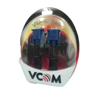 Image of VCOM VGA (M) to VGA (M) 5m Black Retail Packaged Display Cable