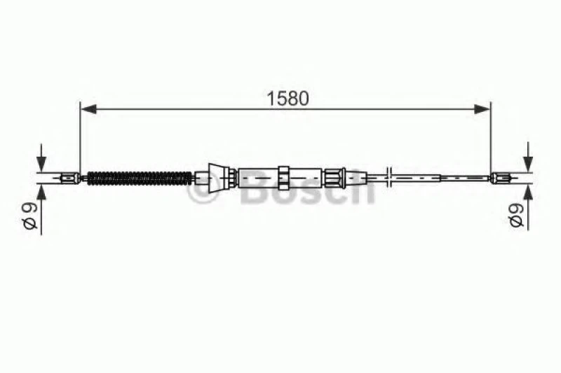 Image of Handbrake cable Bosch 1 987 477 806