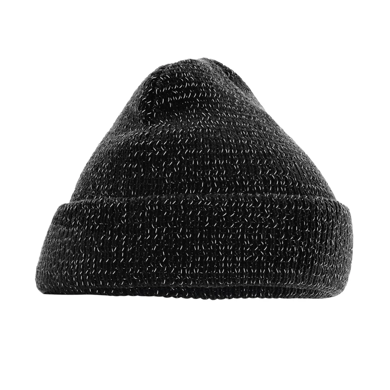 Image of Beechfield Beechfield Reflective Beanie in Black One Size Unisex 5063377393200