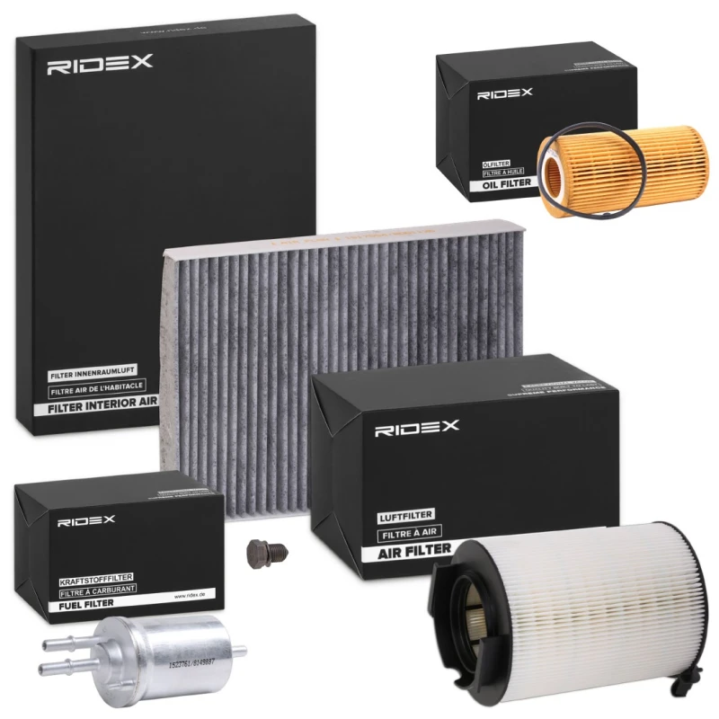 Image of RIDEX 4055F32291 Filter Set with gaskets/seals, with seal ring Filter Set (4055)