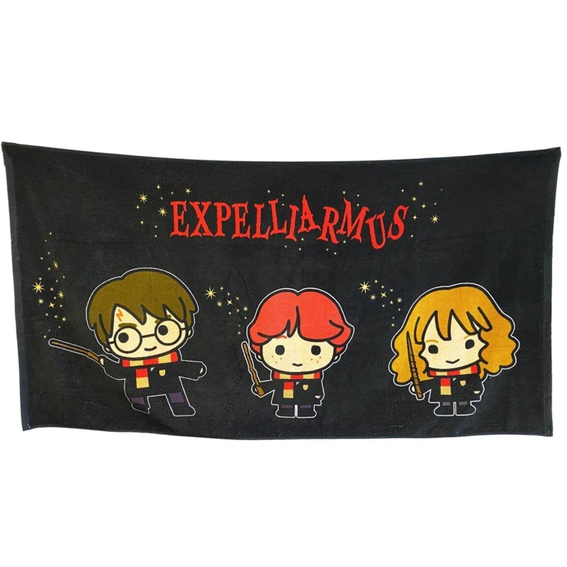 Image of Harry Potter Kawaii Character Towel Black unisex One Size