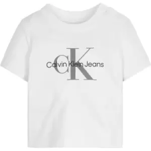 Image of Calvin Klein Jeans Monogram Ss T-Shirt - White