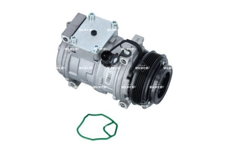 Image of NRF 32048 AC Compressor EASY FIT PAG 46, Refrigerant: R134a, with seal ring, with gaskets/seals Compressor,air conditioning (447)