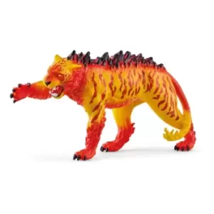 image of SCHLEICH Eldrador Creatures Lava Tiger Toy Figure, 7 to 12 Years, Multi-colour (70148)