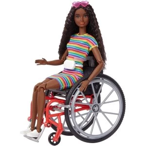 image of Barbie Wheelchair Brunette Doll