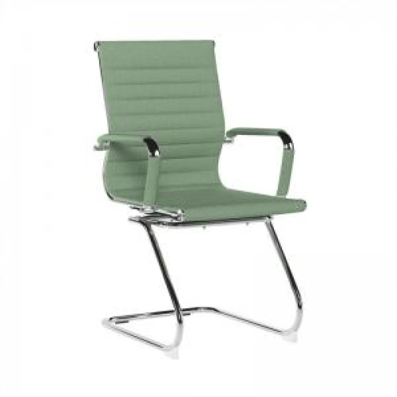 Image of Contemporary Medium Back Fabric visitor Chair with Chrome Frame - NTDSBCF8003AVGN