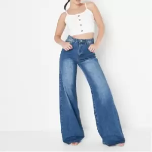 Missguided Wide Leg Jean - Blue