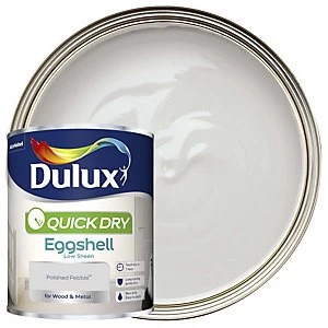 Image of Dulux Quick Dry Polished Pebble Eggshell Low Sheen Paint 750ml
