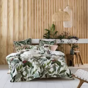 Image of Wonderplant Exotic Botanical Duvet Cover Set White/Green