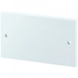 Image of Wickes Twin Blanking Plate - White